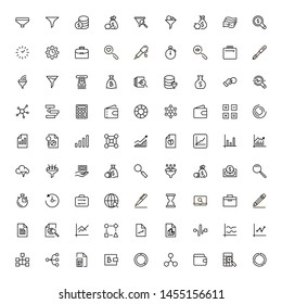 Atm cash icon set. Collection of high quality black outline logo for web site design and mobile apps. Vector illustration on a white background