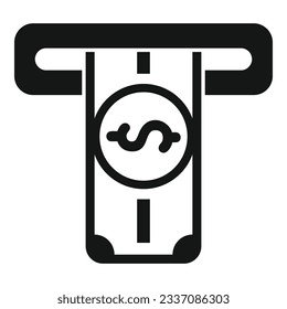 Atm cash icon simple vector. Financiación del dinero. Depósito de moneda