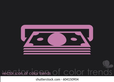 ATM and cash icon vector.
