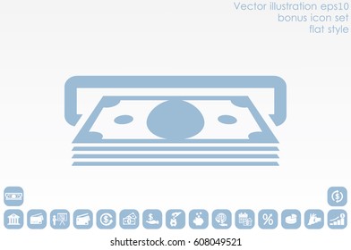 ATM and cash icon vector