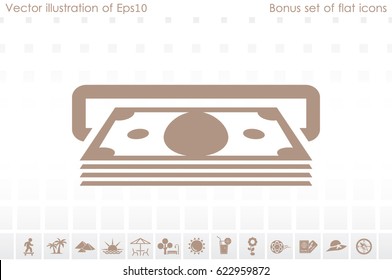 ATM and cash icon vector