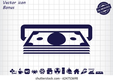 ATM and cash icon vector