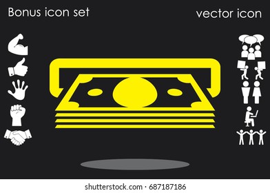 ATM and cash icon vector