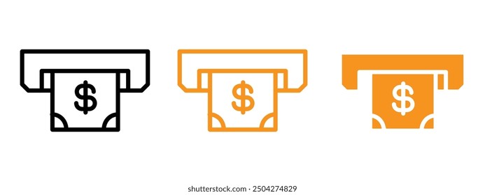 ATM cash icon web design in vector