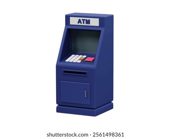 ATM cash Machine 3D Icon Illustration render