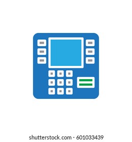 ATM, Cash Machine icon vector, filled flat sign, solid colorful pictogram isolated on white. Symbol, logo illustration. Pixel perfect