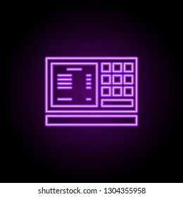 atm cash machine outline icon. Elements of Banking & Finance in neon style icons. Simple icon for websites, web design, mobile app, info graphics