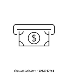 Atm cash outline icon
