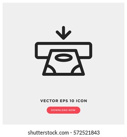 Atm cash vector icon