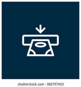 Atm cash vector icon