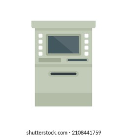 Atm cashpoint icon. Flat illustration of atm cashpoint vector icon isolated on white background