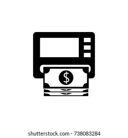 ATM cashpoint icon on white background