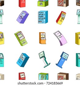 ATM, coffee machine, information apparatus and other types of terminals. Terminals set collection icons in cartoon style isometric vector symbol stock illustration web.
