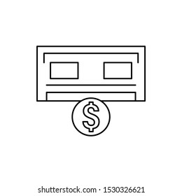 Atm, coin, dollar icon. Element of cash machine