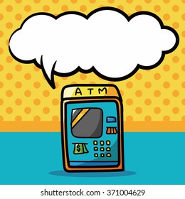 ATM color doodle, speech bubble