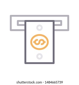 atm colour line vector icon