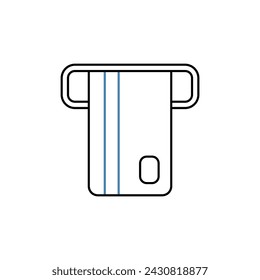 Symbol für ATM-Konzeptzeile. Einfache Elementdarstellung. Entwurf des ATM-Konzeptsymbols.
