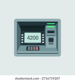 ATM Electronic Cash Machine Isolated on Transparent Background