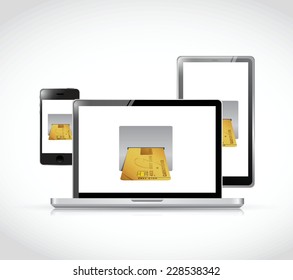 atm electronics online banking illustration design over a white background