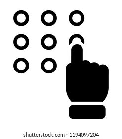 Atm entry via hand on a dialing pad numerics