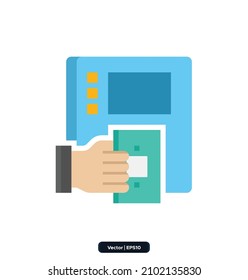 ATM Fees icon. Digital Nomad Icons Collection. Icons included consulting, revenue, business development, referrals, start-up, freelancing, community, etc. EPS10