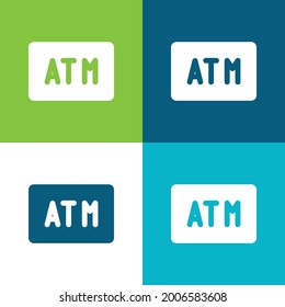 Atm Flat four color minimal icon set