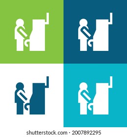 Atm Flat four color minimal icon set