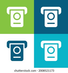 Atm Flat four color minimal icon set