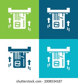 Atm Flat four color minimal icon set
