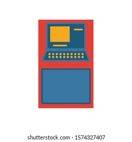 Atm flat icon. Colored simple element from medicine collection for infographics, web design and more.