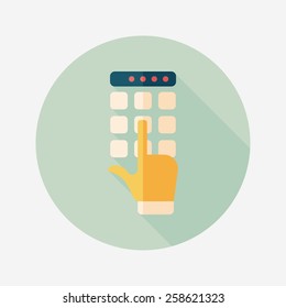 ATM flat icon with long shadow,eps10