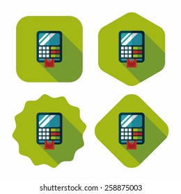 ATM flat icon with long shadow,eps10