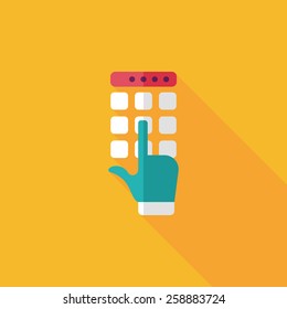 ATM flat icon with long shadow,eps10