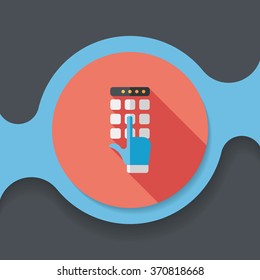 ATM flat icon with long shadow,eps10