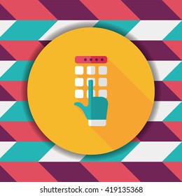 ATM flat icon with long shadow,eps10