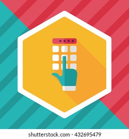 ATM flat icon with long shadow,eps10