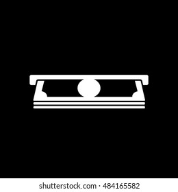 ATM Flat Icon On Black Background