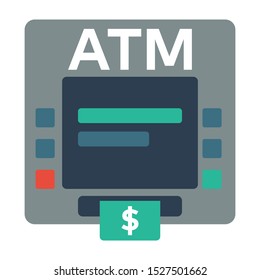ATM flat icon. You can be used ATM icon for several purposes.