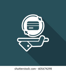 Atm full 24/7 service - Banking - Vector web icon