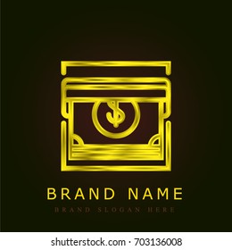 Atm golden metallic logo