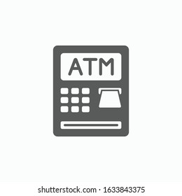 ATM icon, automated teller machine vector