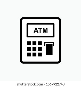 ATM Icon. Automatic Teller Machine Symbol. Applied for Design, Presentation, Website or Apps Elements - Vector.