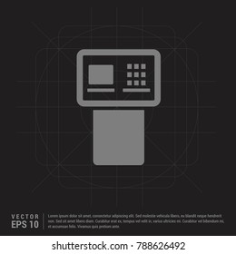 ATM Icon - Black Creative Background
