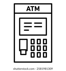 Atm icon Black and white logo