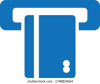 Atm-Symbol. Kartensymbol-Vektorgrafik