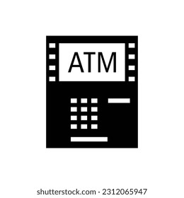 Diseño de iconos ATM. signo y símbolo de máquina bancaria.