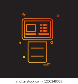 ATM icon design vector