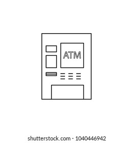 ATM icon. Element of banking icon for mobile concept and web apps. Thin line  icon for website design and development, app development. Premium icon on white background