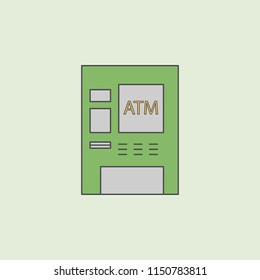 ATM icon. Element of banking icon for mobile concept and web apps. Field outline ATM icon can be used for web and mobile