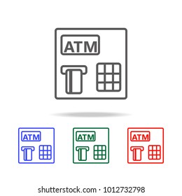 ATM  icon. Element of finance multi colored icons for mobile concept and web apps. Thin line icon for website design and development, app development. Premium icon on white background